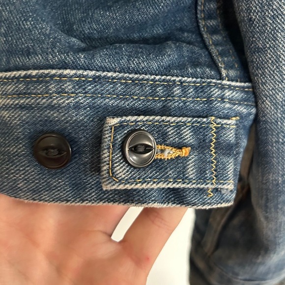 Vintage Lee Storm Rider Denim Jacket Corduroy Collar Lined Made in USA VTG - Picture 7 of 13